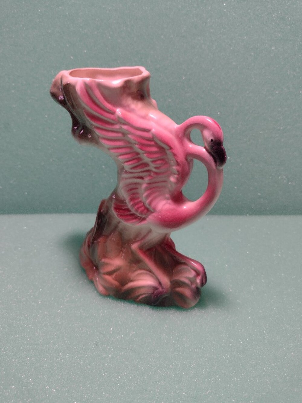 Vintage Stewart B. McCulloch Pottery of California Ceramic Flamingo Bud Vase